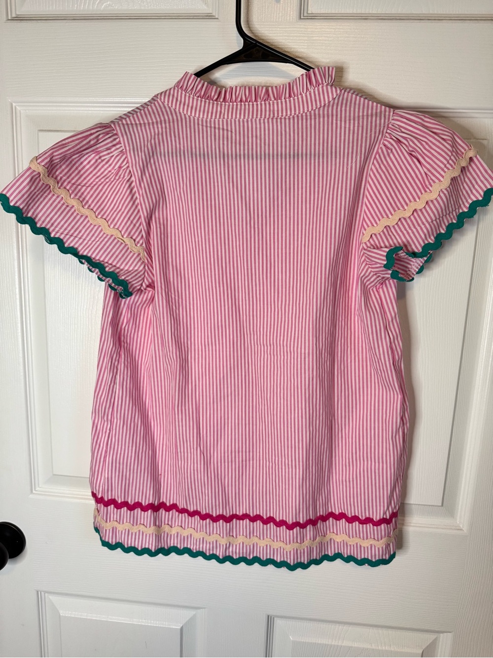 Pink Striped RicRac Blouse - Picture 4 of 6
